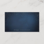 ネイビー&金ゴールドグリッターモノグラムWebサイト挿入カード プレイスカード (裏面)