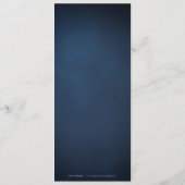 ネイビー&金ゴールドグリッター洗練モノグラム結婚ズ メニュー (裏面)