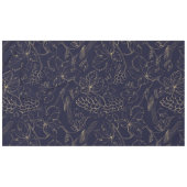 ネイビー&金ゴールドグレープベリー葉の テーブルクロス (正面(横))