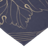 ネイビー&金ゴールドグレープベリー葉の テーブルクロス (アングル)