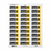 ネイビー&金ゴールドシャルボード卒業差出人住所 ラベル (フルシート)