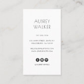 ネイビー&金ゴールドネックレスロゴ |ジュエリーデザイナー 名刺 (裏面)