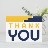 ネイビー&金ゴールドバーグラッドパーティーありがとう サンキューカード (スタンド正面)