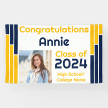 ネイビー&金ゴールドバー1枚の写真卒業