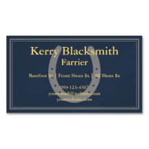 ネイビー+金ゴールドフェリアスホースショイングとトリム