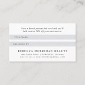 ネイビー&金ゴールドフローラシザーロゴ |サロン 紹介カード (裏面)