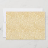 ネイビー&金ゴールドボホフローラ第1誕生日パーティー 招待状 (裏面)