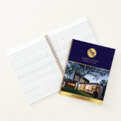 ネイビー&金ゴールドロエレガントゴ実在の不動産ブローカー写真 ノートブック (内部)