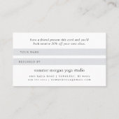 ネイビー&金ゴールドロータスロゴ |ヨガウェルネススパ 紹介カード (裏面)