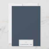 ネイビー&金ゴールド航海のシーズ&グリーティングクリスマス シーズンカード (裏面)