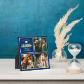 ネイビー&金ゴールド3写真卒業 フォトプラーク (インサイチュ)