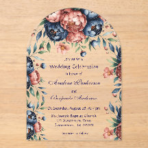 ネイビー&銅ピーニーウッド結婚ズお祝い