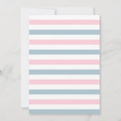 ネイビー Nautical ボウとボウタイ 性別発表 招待状 (裏面)