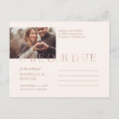 ネイビーBurgundy水彩写真救日付 案内ポストカード (裏面)