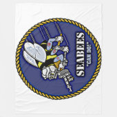 ネイビーCB フリースブランケット (正面)