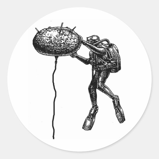 ネイビーEOD連絡マイン ラウンドシール (正面)