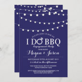 ネイビーI DO BBQカップルのシャワーライト招待状 招待状 (正面/裏面)