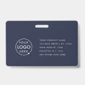 ネイビーIDカード |トレンディーモダン社員の青 バッジ (裏面)