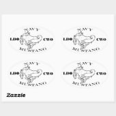 ネイビーLDO/CWOロゴ 楕円形シール (シート)