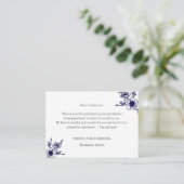 ネイビーMagnoliaリースご購入ありがとうございます エンクロージャーカード (スタンド正面)
