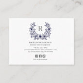 ネイビーMagnoliaリースご購入ありがとうございます エンクロージャーカード (裏面)