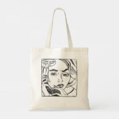 ネイビーmean girls映画バンド美しいモデル トートバッグ (裏面)