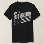 ネイビーUSSバージニアSSN 774米国潜水艦サブマリーナー Tシャツ (デザイン正面)