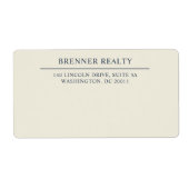 ネイビ伝統的ーエレガントブルーアイボリー出荷 ラベル (正面)