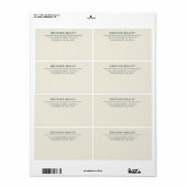 ネイビ伝統的ーエレガントブルーアイボリー出荷 ラベル (フルシート)