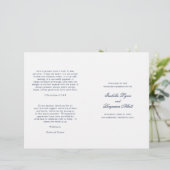 ネイビ伝統的ーブルーフォーマル結婚式 プログラム (スタンド正面)