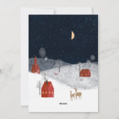 ネイビ伝統的ー素朴レッド冬季メリークリスマス シーズンカード (裏面)