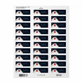 ネイビ伝統的ー素朴レッド冬季メリークリスマス ラベル (フルシート)