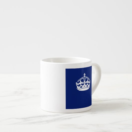 ネイビ保ーブルーのCalm Crownアイコン エスプレッソカップ (正面右)
