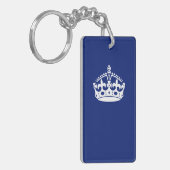 ネイビ保ーブルーのCalm Crownアイコン キーホルダー (正面左)