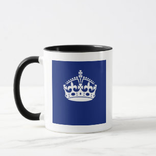 ネイビ保ーブルーのCalm Crownアイコン マグカップ