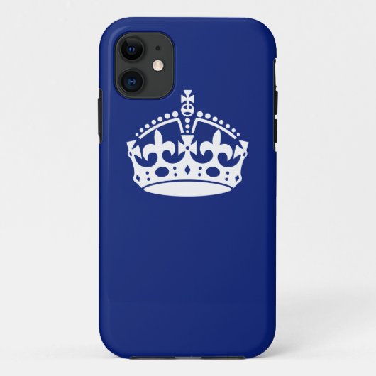 ネイビ保ーブルーカラーのCalm Crown Case-Mate iPhoneケース (裏面)