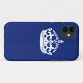 ネイビ保ーブルーカラーのCalm Crown Case-Mate iPhoneケース (裏面(横))