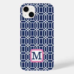ネイビ名門私立校風のー白八角形1グラム Case-Mate iPhone 14 PLUSケース
