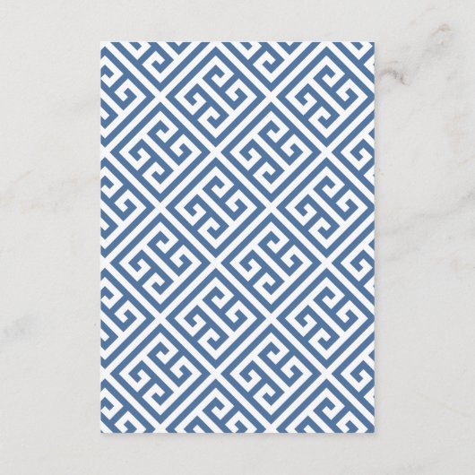 ネイビ名門私立校風のー&赤面ジンジャージャールウェディングレセプション エンクロージャーカード (裏面)