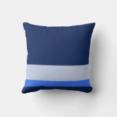 ネイビ無地のーブルーとパステルブルーライン クッション (裏面)