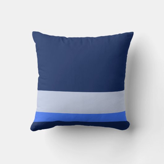 ネイビ無地のーブルーとパステルブルーライン クッション (裏面)