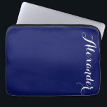 ネイビ無地のーブルーバックグラウンド、名前モノグラム ラップトップスリーブ<br><div class="desc">Navy Blue Background,  Name Monogramお名前または他のカスタマイズ文字。 また、フォントの変更、フォントのサイズとフォントの色の調整、文字の移動などもできます。  
 
  
 2015 ©FantabulousCases All rights reserved</div>
