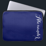 ネイビ無地のーブルーバックグラウンド、名前モノグラム ラップトップスリーブ<br><div class="desc">Navy Blue Background,  Name Monogramお名前または他のカスタマイズ文字。 また、フォントの変更、フォントのサイズとフォントの色の調整、文字の移動などもできます。  
 
  
 2015 ©FantabulousCases All rights reserved</div>