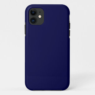 ネイビ無地のーブルー iPhone 11 ケース