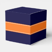 ネイビ無地のーブルーPumpkinリボン名モノグラム フェイバーボックス (裏面サイド)