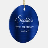 ネイビ王室のーフェイクブルーフォイル18誕生日写真 セラミックオーナメント (右)