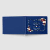 ネイビ王室のーブルブルゴーニュ結婚フローラ ゲストブック (全面)