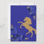 ネイビ王室のーブルーバラウエスタンチャロキンセニェラ 招待状 (裏面)