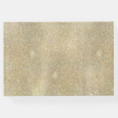 ネイビ王室のーブルー赤面フローラ結婚金ゴールド ゲストブック (裏面)