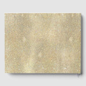 ネイビ王室のーブルー赤面フローラ結婚金ゴールド ゲストブック (裏面)